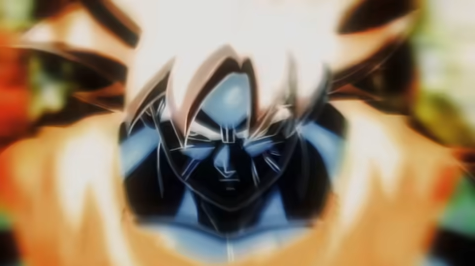 Personnage d'animé entouré d'une aura.